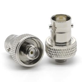 Ahoaepy 2PCS SMA BNC Adapter, SMA Female to BNC Female Coax Connector, Low Loss SMA to BNC Convert Adapter for Two Way Radio BaoFeng UV-5R FD-88