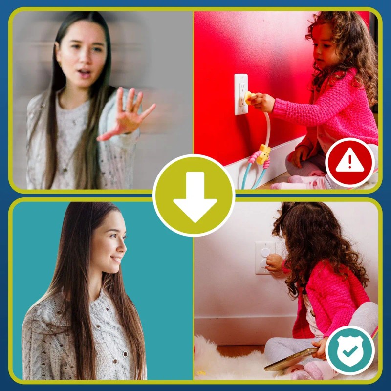 Tapas De Seguridad Transparente Para Enchufes - 50 Unidades