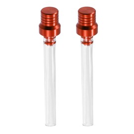 X AUTOHAUX 2 Pieces Motorcycle Fuel Cap Gas Fuel Cap Vent Hose Hose Universal Fuel Cap Vent Hose for ATV Motorcycle Orange