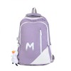 Fashion Backpack with Letter M Design, School Supplies Aesthetic Book