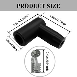 HQRNYP 8PCS Spark Plug Boot Terminal Kit, Automotive Replacement Ignition Coil On Plug Boots, 90 Degree HEl Distributor and Coil Boot lgnition Wire, Car Accessories for 6mm 7mm 8mm 9mm 10mm Wires