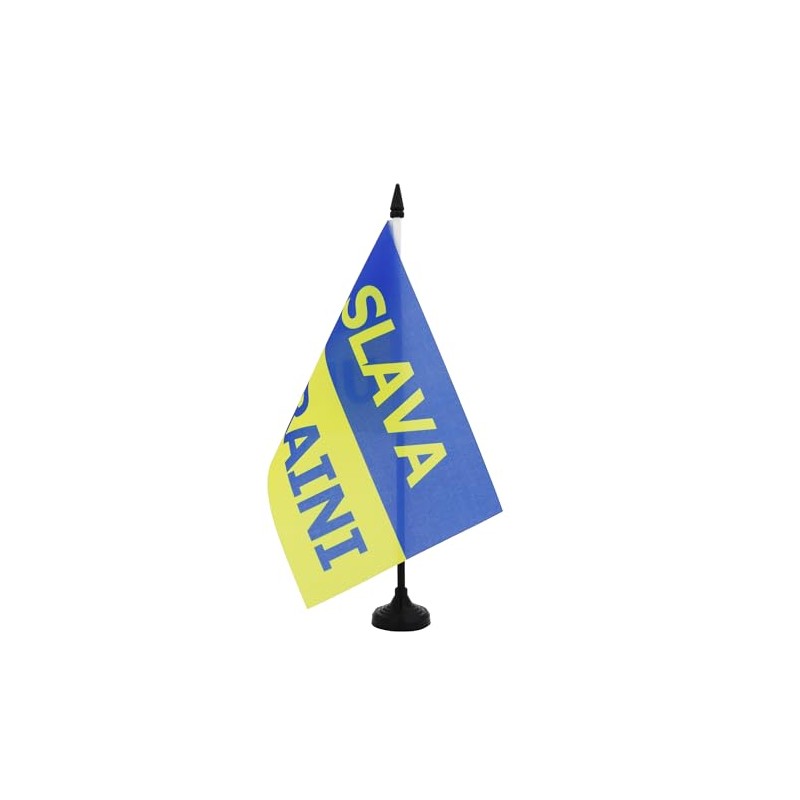 AZ FLAG - Ukraine Slava Ukraini Table Flag 21 x