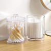 Feelava 3 Pcs Clear Acrylic Cotton Ball Holder Cotton Swab