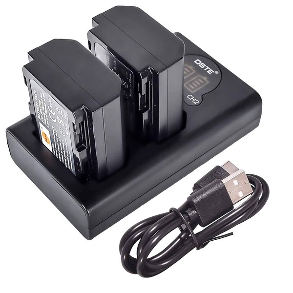DSTE 2-Pack NP-FZ100 + Dual LCD Battery Charger Compatible with