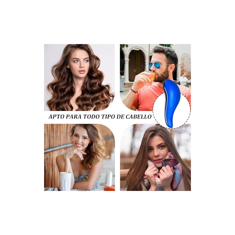 Royal Blue Detangling Comb,RUAKIVA Cepillo para Cabello,Desenreda Tu Cabello Fácilmente,Cepillo