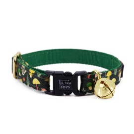 Ultra Joys Cat Collar with Bells - Breakaway for Cats, Boy & Girl Cat Collars Kitten Collar with Bell - Break Away Collar for Cats - Breakaway Cat Collar Mushroom Small