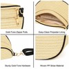 BBORGDC Summer Straw Bum Bag for Women, Woven Crossbody Fanny