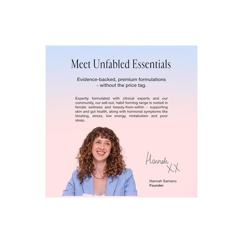 Unfabled Collagen Gummies for Women, 60 Gummies, 1000mg Hydrolysed Bovine