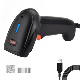 Tera Handy Scanner, Barcode Reader, QR Code Scanner, USB: Easy to Connect, Japanese Compatible, 2D Code Reader, Jan Code Scanner, 1D Scanner, Barcode Editing Function, Automatic - Manual Scanning, Japanese Instruction Manual, Model Number: 3206, Black