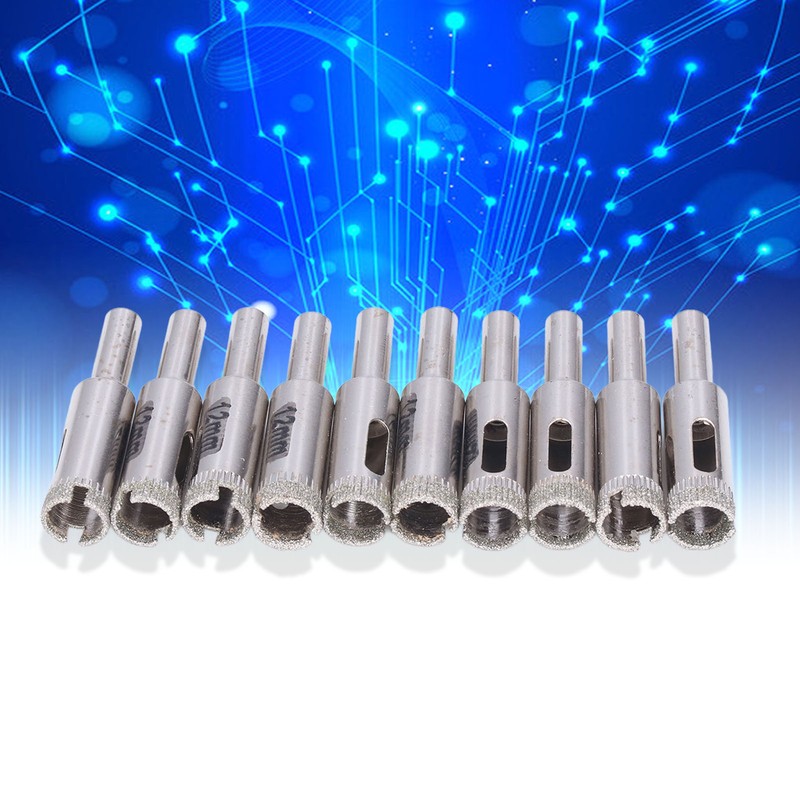 10Pcs Glass Drill Bit 12mm High Torsion Stable Fine Workmanship