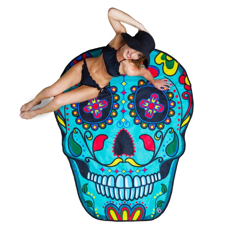 BigMouth Inc Sugar Skull Beach Towel