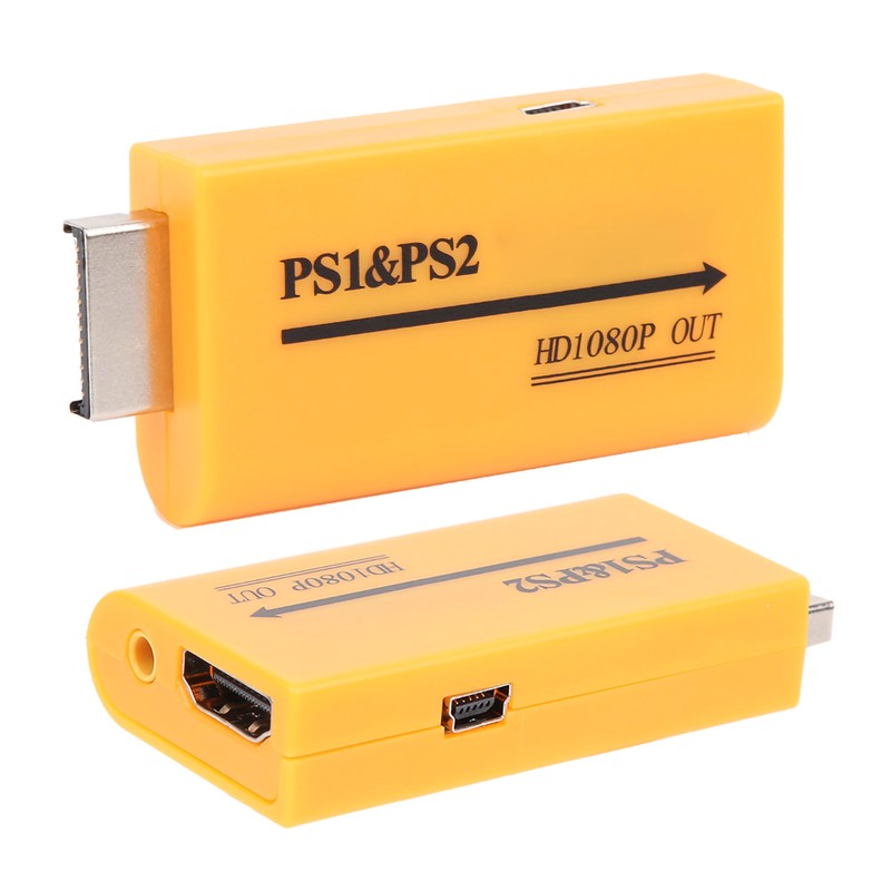 PS1/PS2 to HDMI Video Converter Adapter Output Composite 7x3.5x1.5cm