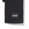 HUGO Knitted Plain Scarf with Rubberized Logo, black currant, PCE.