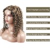 Zeslaerr Kinky Curly Human Hair Wig p1b/27 Ombre Brown Brazilian