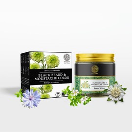 Buddha Natural Beard & Moustache Black Color (50 grams) - Plant Based Natural and Instant Color, No Ammonia - Get Natural Black Beard | Free from Harsh Chemicals