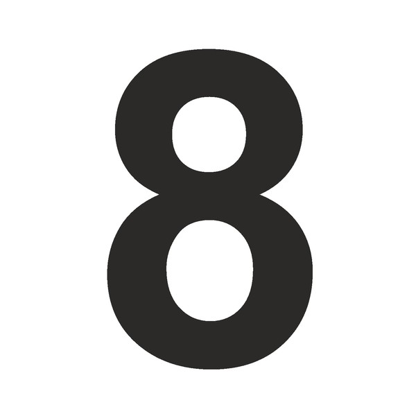 Number Stickers, Height 15 cm, Wheelie Bin Sticker, Wish Sticker,