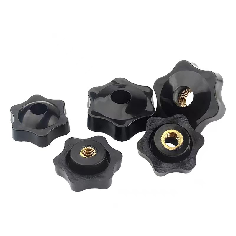 WUDQIJI 12個セット めねじスターノブナット クランピング ハンドル M4 メスねじ 25mmヘッド スレッド付きノブ クランプナット