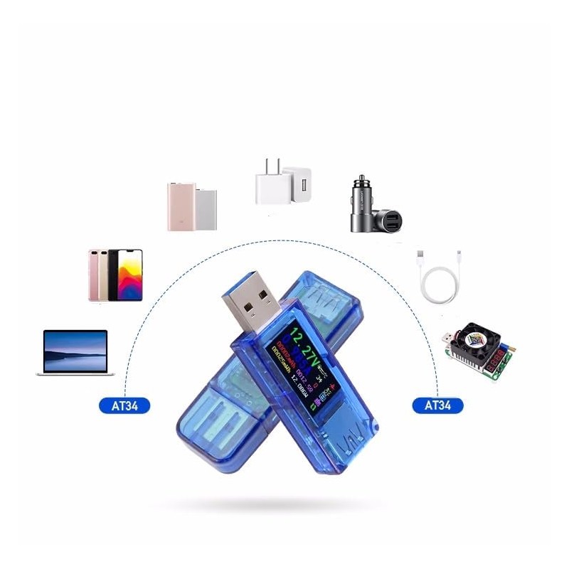 USB 3.0 Tester, USB Power Meter, 3.7-30V 0-4A Voltage Tester