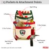 FESA Leather Carpenter Tool Pouch - 10-Pocket Heavy Top Grain