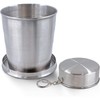 Vitalux Folding Stainless Steel Cup Telescopic Retractable Cup with Lid