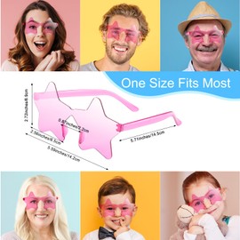 Morcheiong 10/20/30/40 Pack Star Sunglasses Colorful Rimless Sunglasses, Cool Pool Wedding Party Favor Pentagram Glasses (20, mixed color)