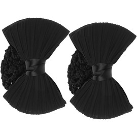 WOONEKY 2 Piezas De Tocado De Malla Con Lazo Para El Cabello Elegante Redecilla Para El Cabello Soporte Para Moño Redecilla Para El Para Mujer a Para Moño Accesorios
