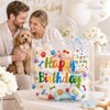 joycraft Dog Paw Clear PVC Gift Bags with Handles, 12Pcs