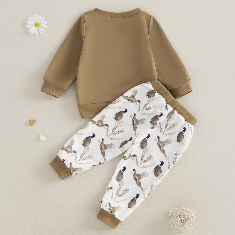 DSOKUHIB Toddler Baby Boy Hunting Clothes Mallard Duck Long Sleeve