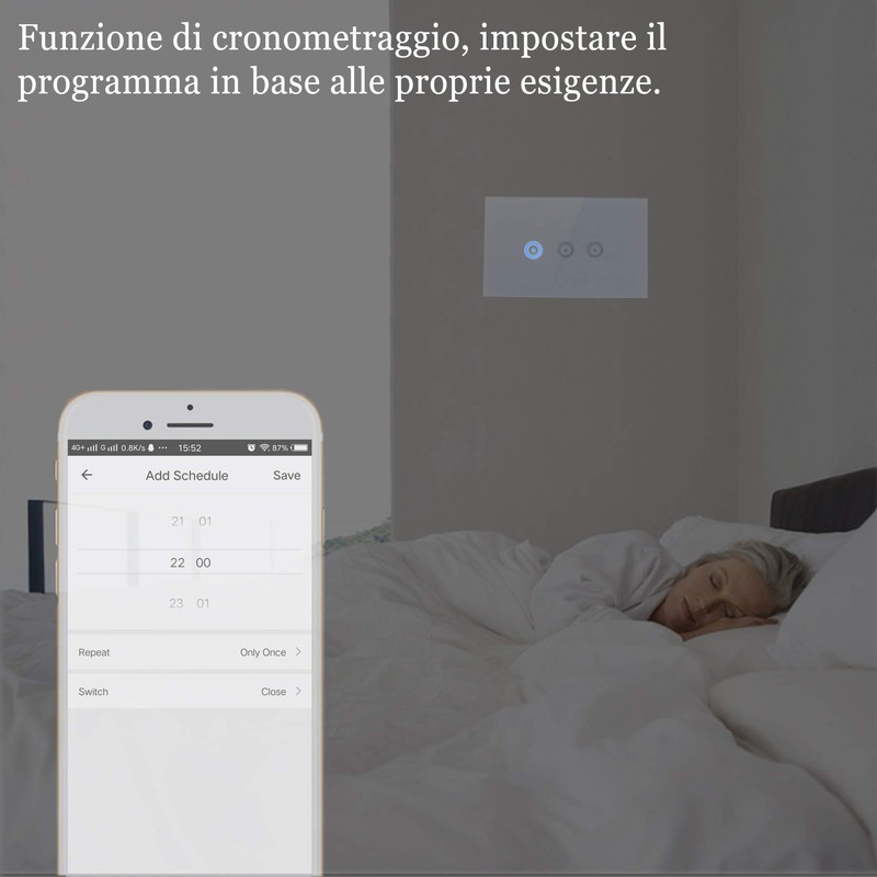 Jinvoo WiFi smart wall touch light switch, smart phone remote