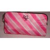 victoria's secret cosmetics pouch make up bag striped pink small
