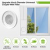 Dry Vent Window Kit for Dryer Vent Hose with 4"