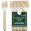 Planet Pantry Disposable Birchwood Cutlery Spork 50 pcs) Plastic Alternative