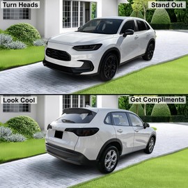 BOGAR TECH DESIGNS Full Headlight Taillight Reflector Sidemarker Tint Film Kit Compatible with Honda HR-V 2023-2025, Dark Smoke