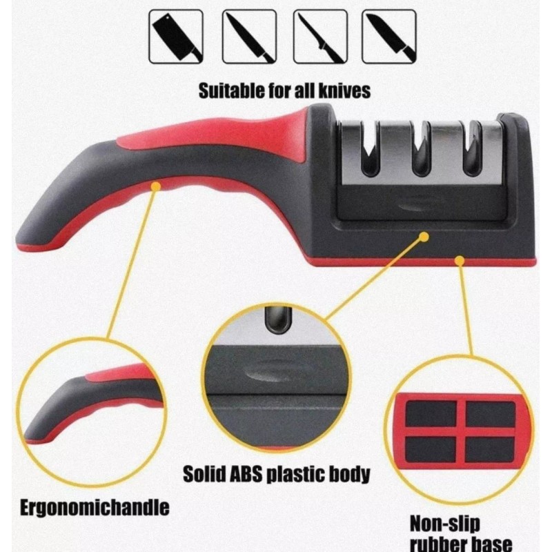 CL Afilador De Cuchillos Manual Facil De Usar Y De