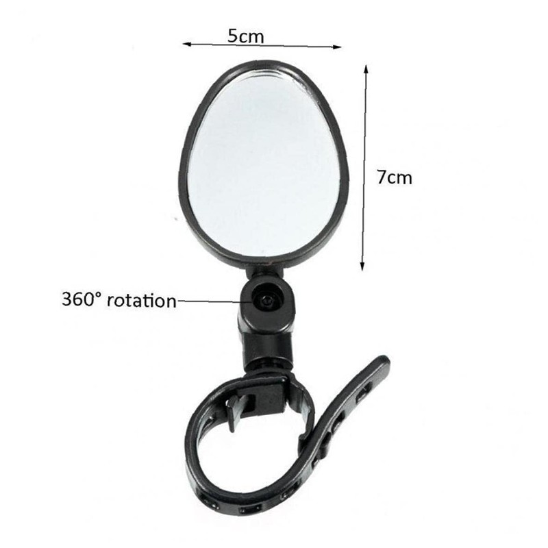 zalati Bike Mirrors 1 Pair 360 Degree Rotatable Angle Rear