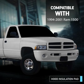 CHEDA Hood Insulation Pad Compatible with Dodge Ram 1500 1994-2001 w/ Clips