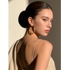 Gold Hoop Earrings for Women 60mm Matte Chunky Gold Hoop