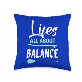SUP Gifts for Paddleboarders Paddle Board SUP Apparel for Women and Men Balanced Throw Pillow, 16x16, Multicolor