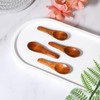 Ymapinc 4 Pcs Mini Handmade Wooden Spoons, Tiny Spoon Set