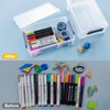 YOIYINI 4Pcs Clear Pen Holder Boxes,Marker Organizer for Desk,Extra Large