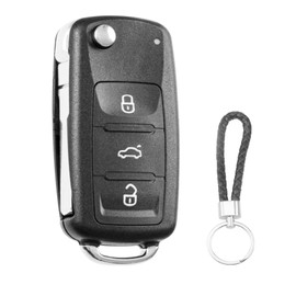 SLshiBo Car Key Shell Key VW 3 Buttons Remote Control Type Blade for VW Golf Mk6 Tiguan Skoda Polo T5 Passat Seat Octavia CC Car Key Housing Pilot Car Key