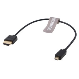 SZRMCC Micro HDMI Cable 4K HDMI to Micro HDMI Male Straight Cable High Speed Extender Cable for Canon EOS M5 GoPro Hero 7Sony A7III A6000 Nikon Atomos Monitor 30 cm