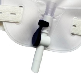 lifevv 4 Pack 750ml Catheter Leg Bag Urinary Drainage Bag, Anti-Reflux Valve, Cloth Straps,Easy Lever Outlet Tap,Effective Leak Prevention