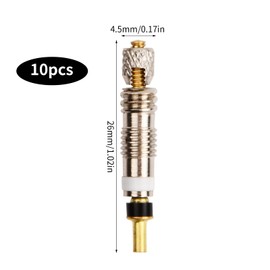Pack of 10 Bicycle Valves Presta Valve Core, French Valve Adapter Presta Valve Replacement Set, Presta Valve Replacement Set, Bicycle Valve Adapter for Mountain Bikes, Folding Bikes