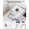 6 USB(3 USB C) Power Strip- Travel Power Strip with