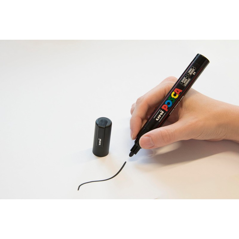 Posca Acrylic Paint Marker Set, 8 Colors with Medium Size