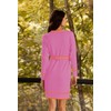 Pink Queen Women's Long Sleeve Button Down Mini Dress Elegant