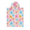 L&ieserram Toddler Girl Hooded Poncho Floral Print Soft Oversized Bath
