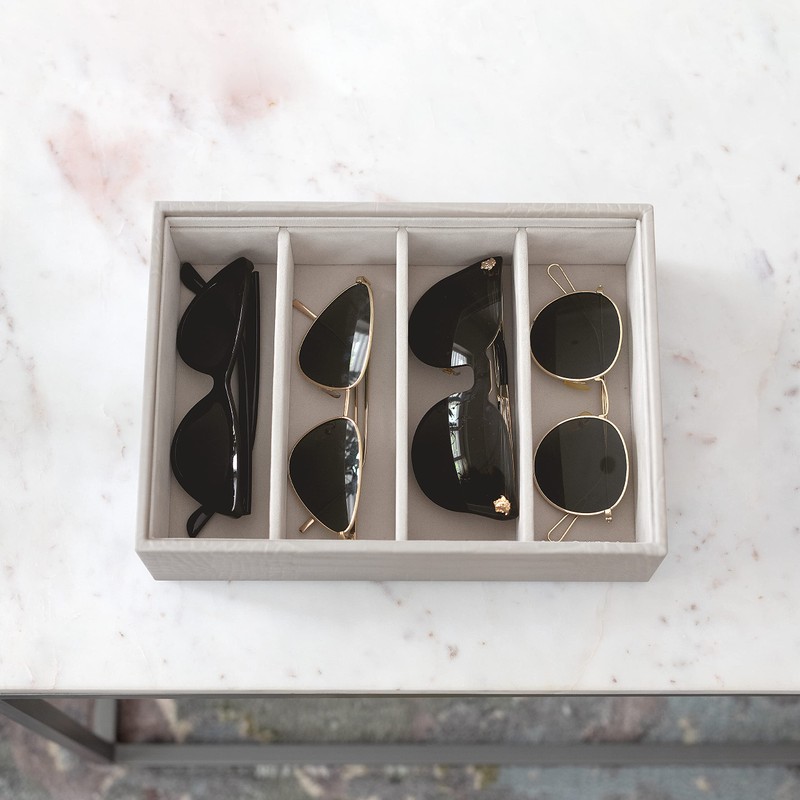 Stackers Putty Croc Textured Classic Medium Jewellery Box Sunglasses Layer