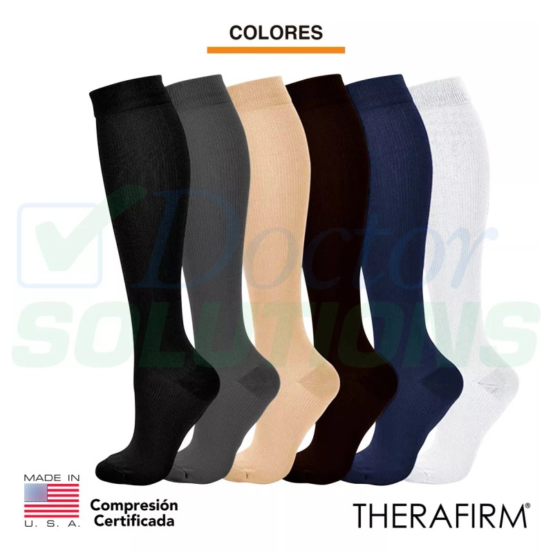 3 Pares De Calcetines De Compresión 15-20 Mmhg Therafirm
